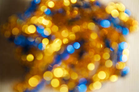 Bright fuzzy bokeh on the water surface or from the lights in the city or on holidayの写真素材