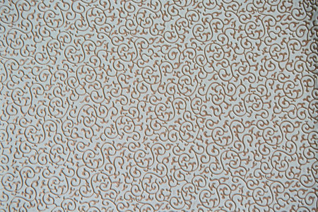 The texture of the material is white genuine leather with a pattern as a background image for the design.の写真素材