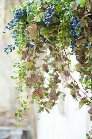 The composition of artificial flowers, imitating a real bouquet. Used for decoration and interior design.の写真素材