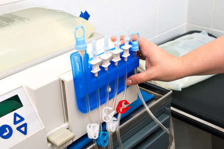 peritoneal dialysis system for a home dialysisの写真素材