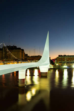Womens bridge at night Puerto Madero Buenos Aires Argentineの写真素材