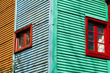 Colorful neighborhood La Boca Buenos Aires Argentineの写真素材