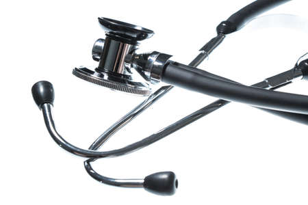 Stethoscope, close-up isolated with white backgroundの写真素材