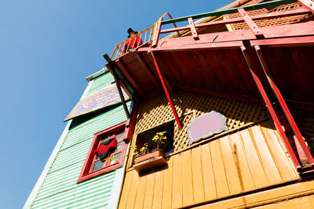 Colorful neighborhood La Boca, Buenos Aires Argentinaのeditorial素材