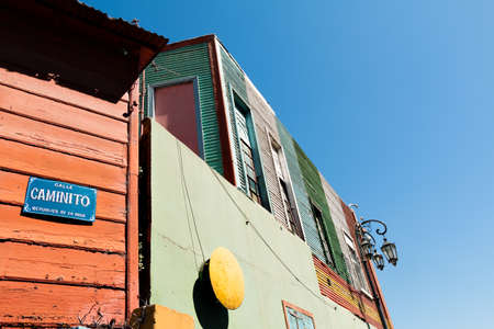Colorful neighborhood La Boca, Buenos Aires Argentineのeditorial素材