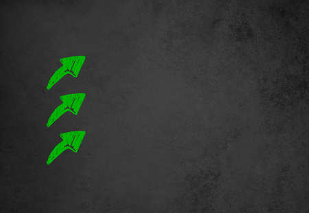 Business Man writing something on a wallの写真素材