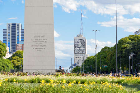 The Obelisk of Buenos Aires was built in 1936 to celebrate the 400th anniversary of the city founding Alberto Prebischのeditorial素材