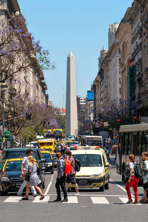 The Obelisk of Buenos Aires was built in 1936 to celebrate the 400th anniversary of the city founding Alberto Prebischのeditorial素材