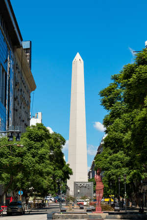 The Obelisk of Buenos Aires was built in 1936 to celebrate the 400th anniversary of the city founding Alberto Prebischのeditorial素材