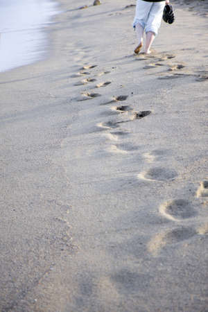 beach walkの写真素材