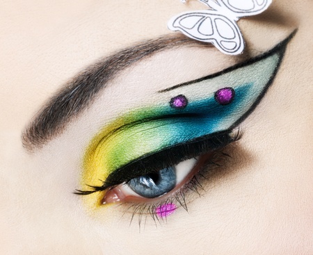 Eye close up with beautiful make-up の写真素材