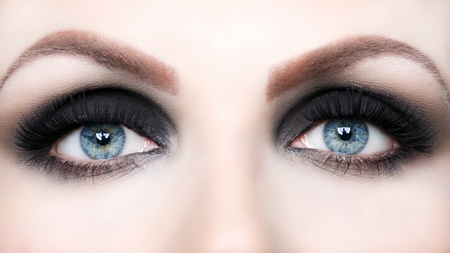 Beautiful eye makeup close up の写真素材
