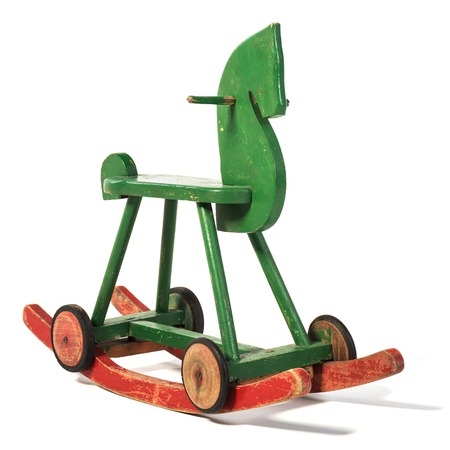 Rocking horse on a white background の写真素材
