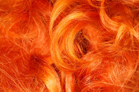 Red hair in a close-up photograph,macro photographyの写真素材