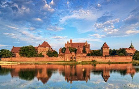 Teutonic Knights in Malbork castle in summer.のeditorial素材