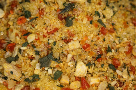 Spice soup up close. Macro photographyの写真素材