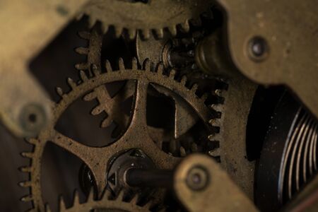 Gear modes in the machine close up, macro photography. Small depth of fieldの写真素材