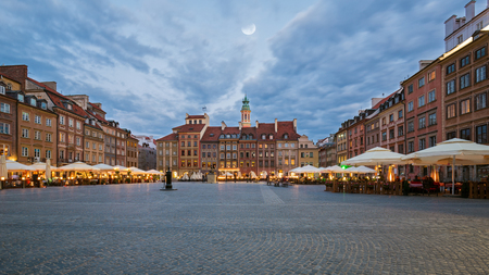 The Old Town Market Square in Warsawの写真素材