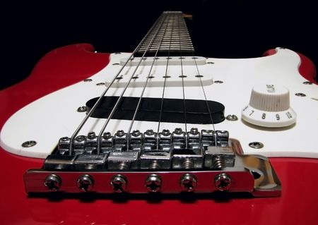 red electric guitar