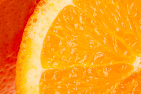 Whole orange fruit and his segments isolated on white backgroundの写真素材