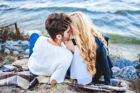 happy couple  at the beach, appy, sexy, relaxation, oceanの写真素材