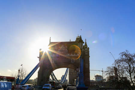 London tower bridge on the river thames one of London's most famous landmarks