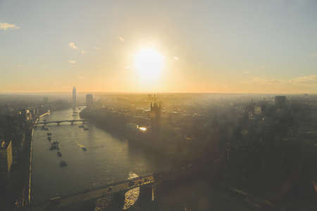 Aerial view of London skylineのeditorial素材