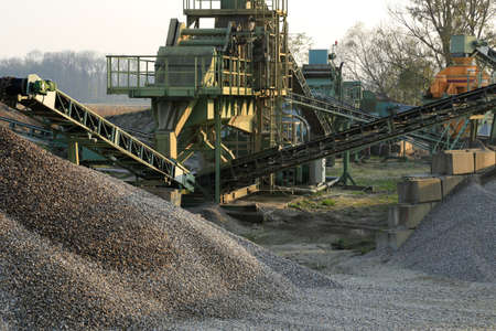 Gravel pit sieve isolated on white