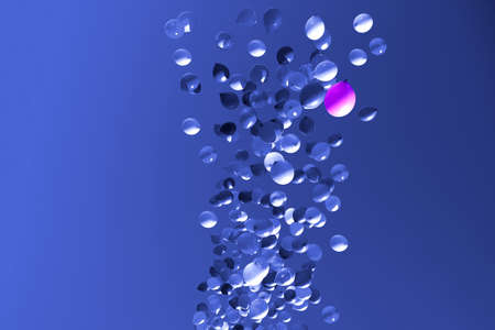 Balloons on sky background. One is different from the others