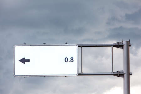 Big road sign against the skyの写真素材