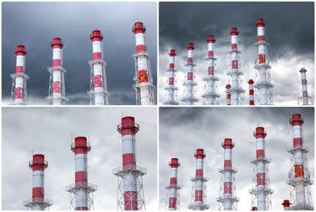 Industrial chimneys against the sky. high resolution