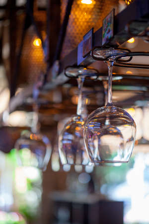 glasses for drinks at the barの写真素材