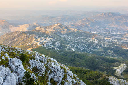 Lovcen national park. Mountain view on the Bay of Kotor. Montenegro
