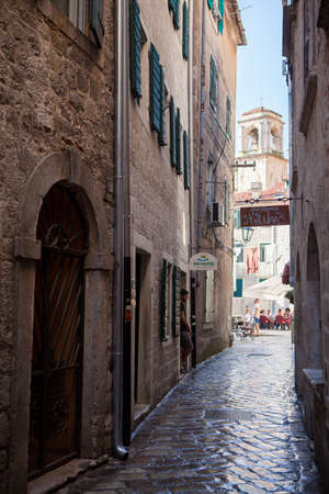 Old Town Kotor, Montenegro. September 2018 The first mention of this city - more than 26 centuries ago. We see ancient houses, a very narrow streetのeditorial素材