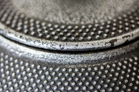 Metal Chinese teapot close-up. high resolution .