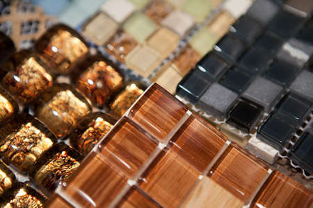 Mosaic tiles texture of different colors and shades bathroom to the kitchen floor and walls are used to repair the premises, structure design decorの写真素材