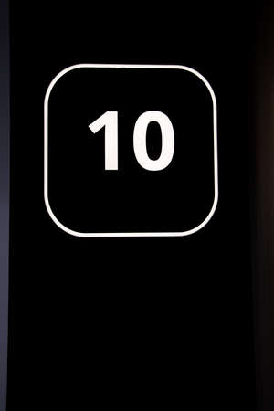 Number ten on a black backgroundの写真素材
