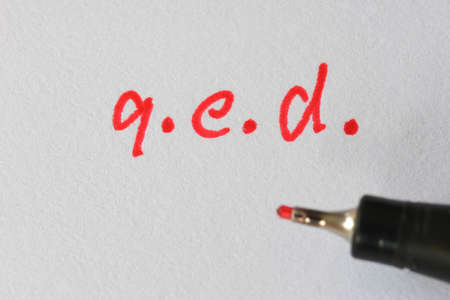 quod erat demonstrandumの写真素材