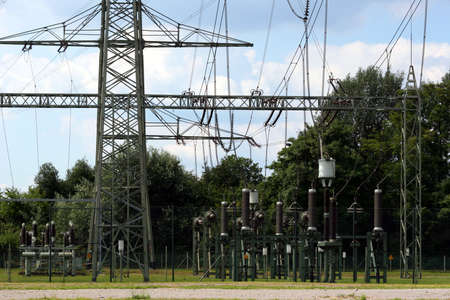 About the lines in the power generated electricity distributed.の写真素材