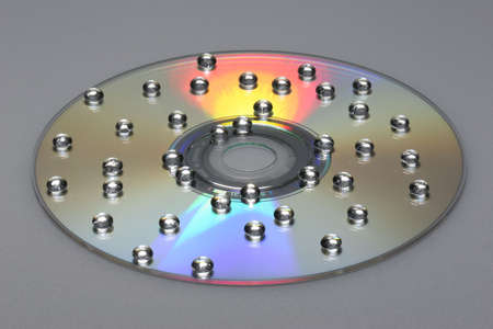 A CD or DVD is used to store data.
