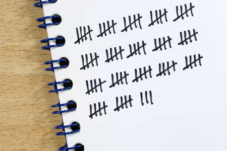 When counting a tally sheet is often very useful.