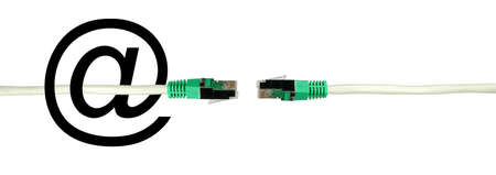 About data cable with connector are interconnected computer to a network.