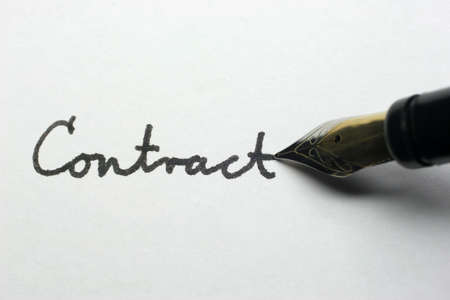 A contract is an agreement concluded by two ore more people.の写真素材