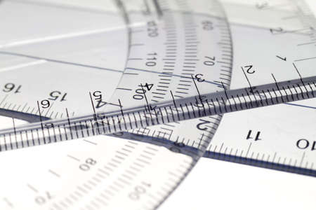 A ruler is an important tool for drawing and designing.の写真素材