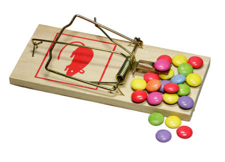 Sweets are attractive on a perilous rat trap.