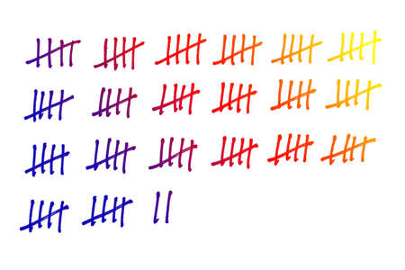 When counting a tally sheet is often very useful の写真素材