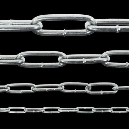 Four chains hanging parallel to each other 