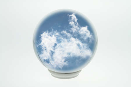 Through a crystal ball, you can see into the future の写真素材