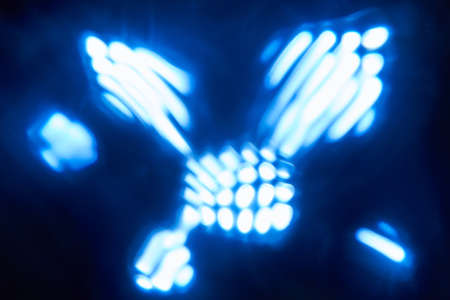 Many colored LED lights create a cloud of light の写真素材