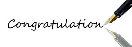 A pencil writes with reflection on white background の写真素材